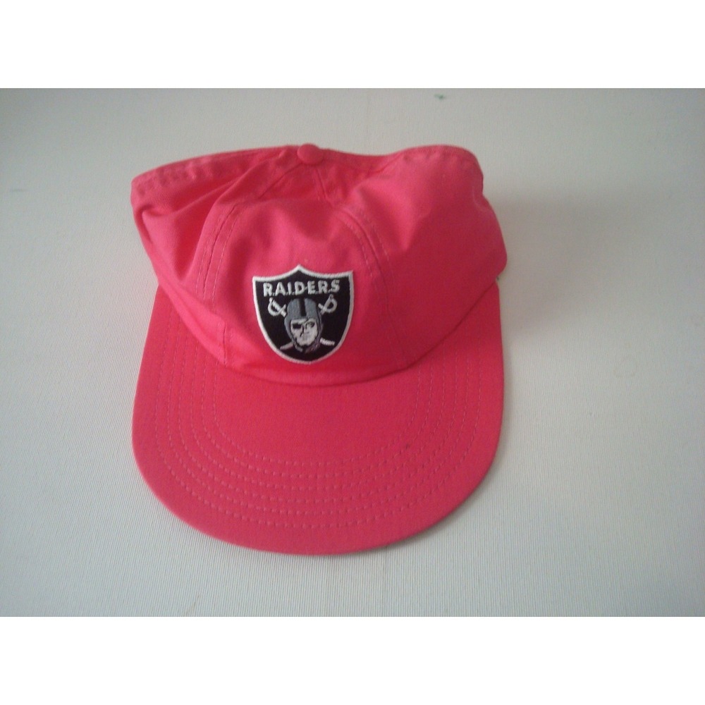OAKLAND RAIDERS PINK BEACH SKATE ADJUSTABLE HAT CAP DEADSTOCK VINTAGE U3